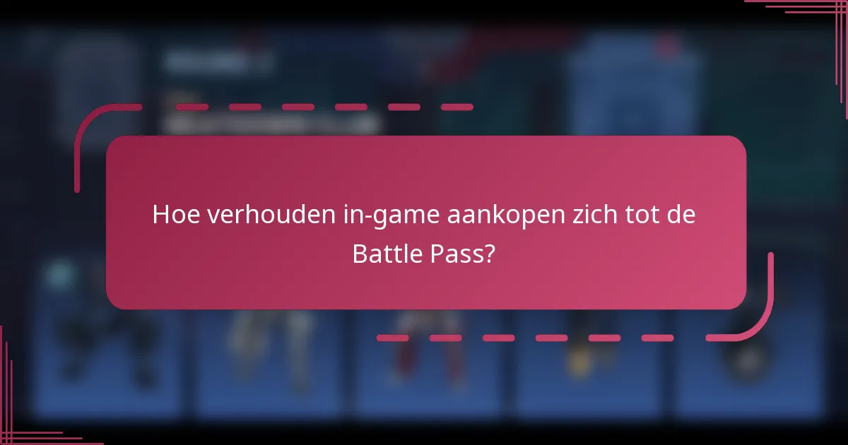 Hoe verhouden in-game aankopen zich tot de Battle Pass?
